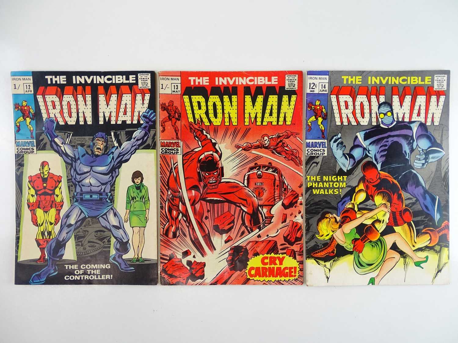 Lot 48 - IRON MAN #12, 13, 14 - (3 in Lot) - (1969 -...