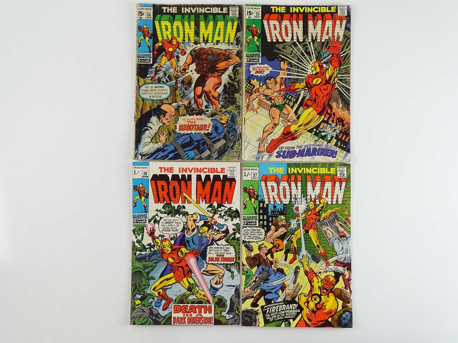 Lot 52 - IRON MAN #24, 25, 26, 27 - (4 in Lot) - (1970 -...