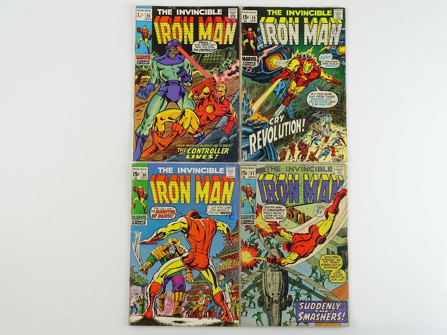 Lot 53 - IRON MAN #28, 29, 30, 31 - (4 in Lot) - (1970 -...
