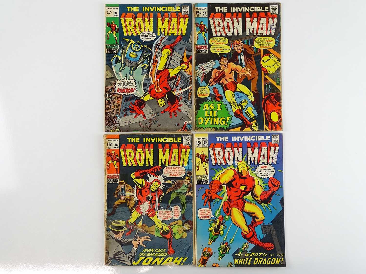 Lot 55 - IRON MAN #36, 37, 38, 39 - (4 in Lot) - (1971 -...