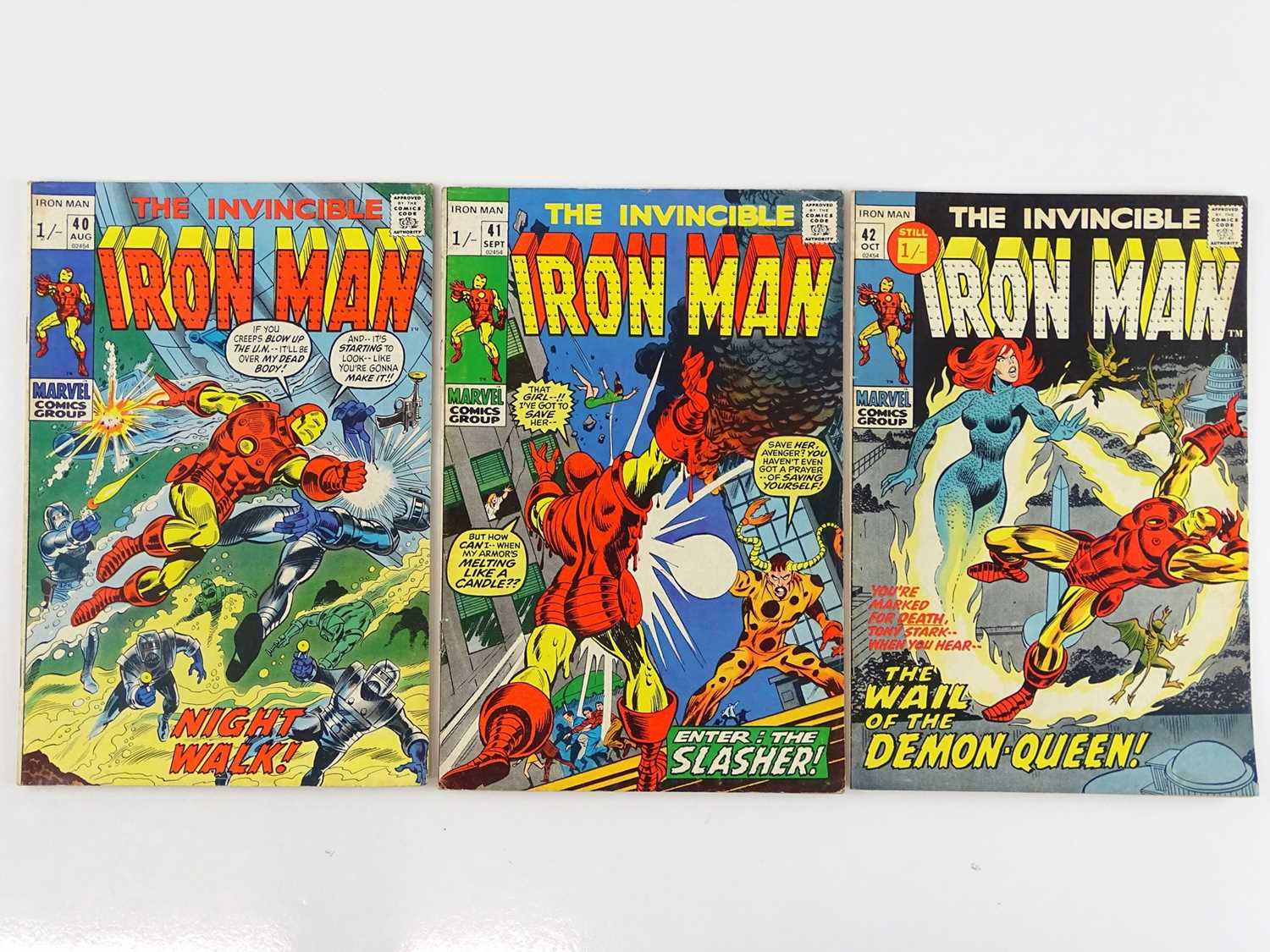 Lot 56 - IRON MAN #40, 41, 42 - (3 in Lot) - (1971 -...