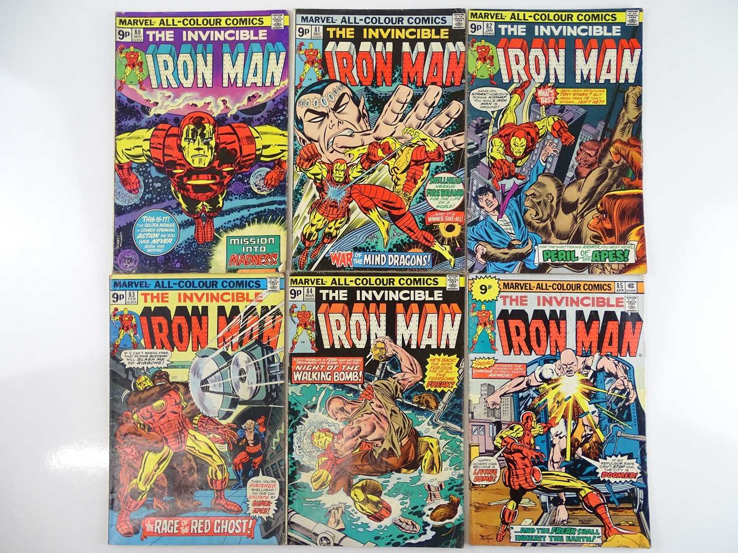 Lot 62 - IRON MAN #80, 81, 82, 83, 84, 85 - (6 in Lot) -...