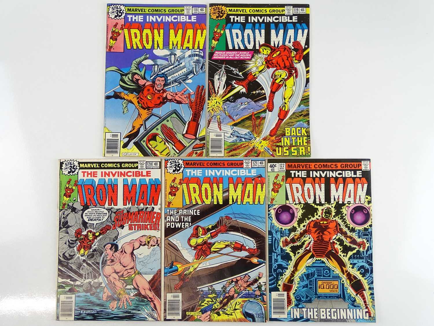 Lot 68 - IRON MAN #118, 119, 120, 121, 122 - (5 in Lot)...