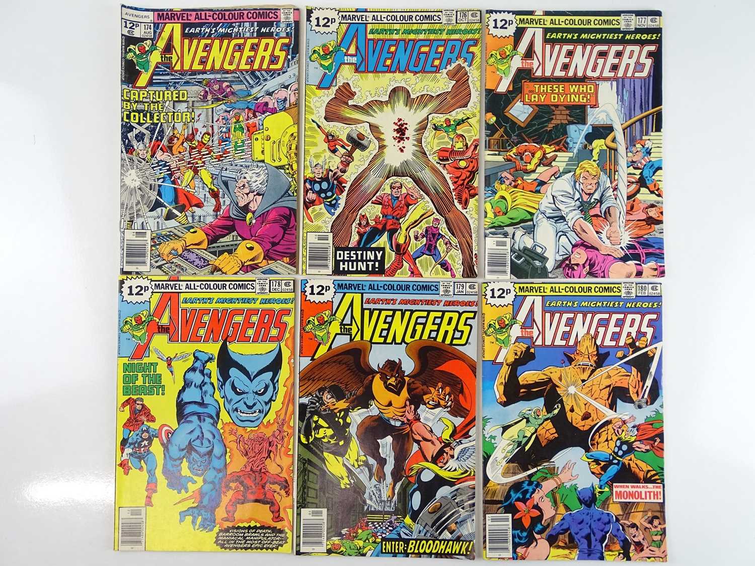 Lot 78 - AVENGERS #174, 176, 177, 178, 179, 180 - (6 in...