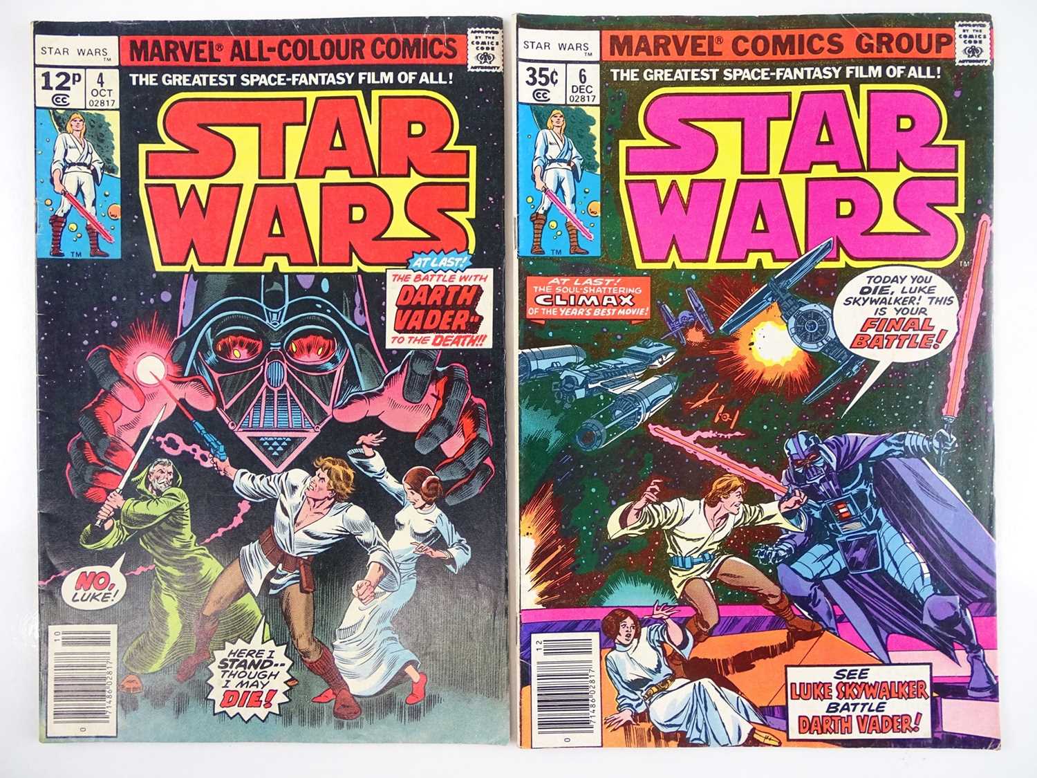Lot 8 - STAR WARS #4 & 6 - (2 in Lot) - (1977 - MARVEL...