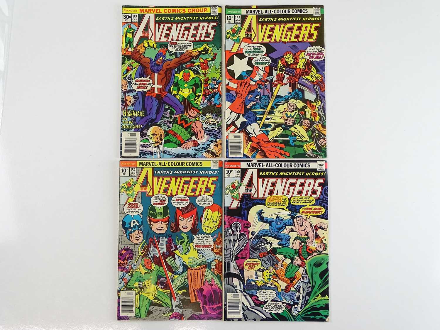 Lot 83 - AVENGERS #152, 153, 154, 155 - (4 in Lot) -...