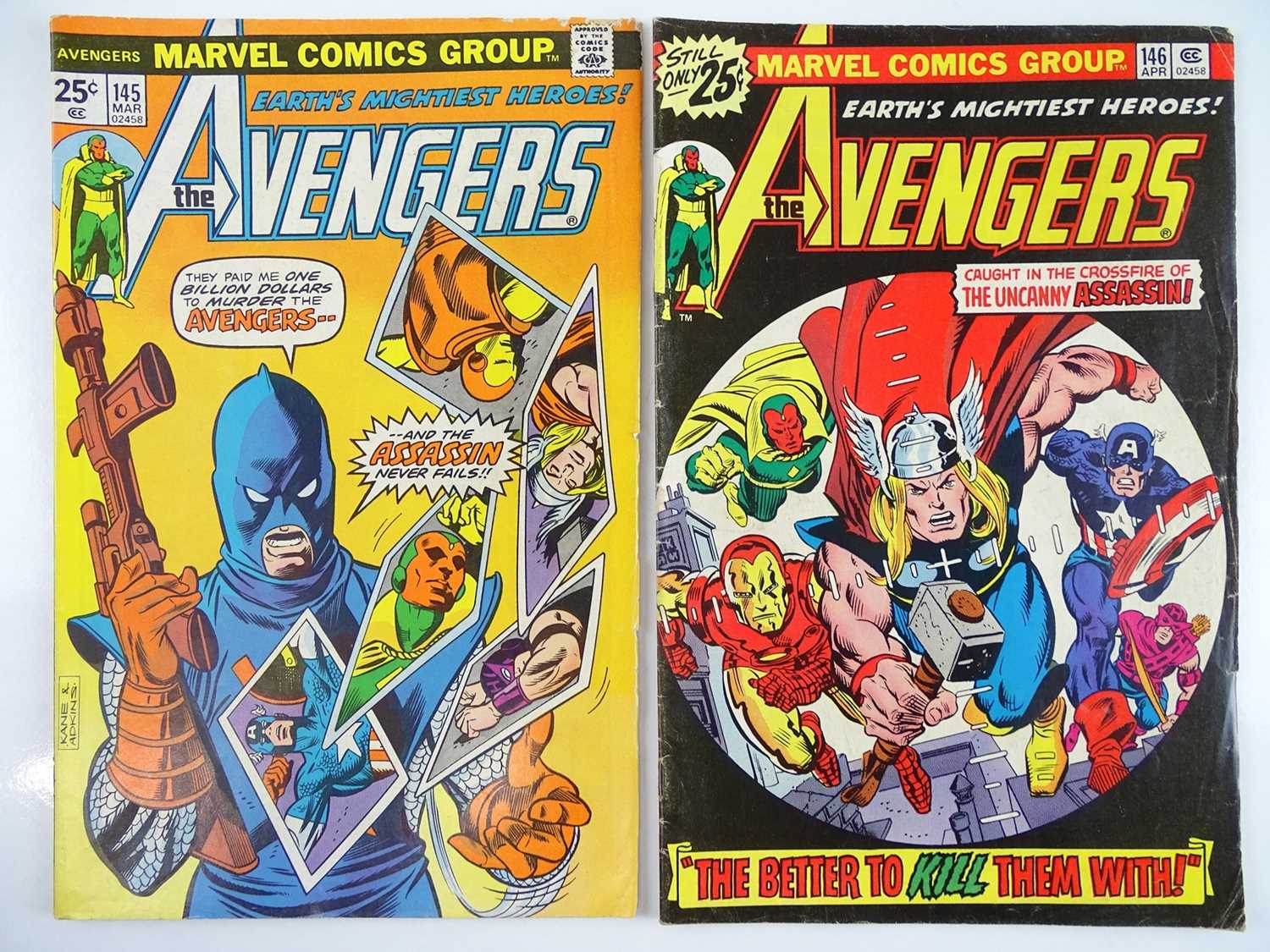 Lot 85 - AVENGERS #145 & 146 - (2 in Lot) - (1976 -...