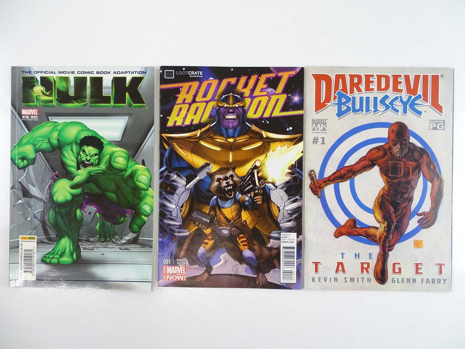 Lot 95 - HULK, DAREDEVIL, ROCKET RACCOON (3 in Lot) -...