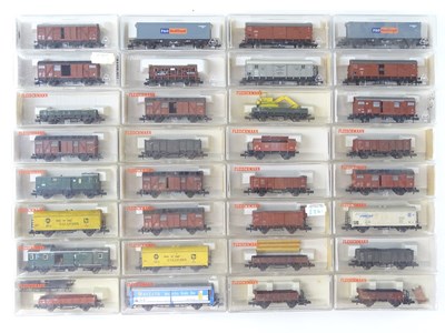 Lot 258 - A group of N gauge European outline wagons by...