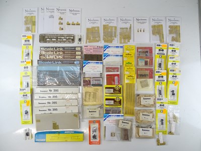 Lot 326 - A quantity of N Gauge plastic and brass...