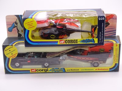 Lot 96 - A CORGI Toys Batman themed group to include: A...