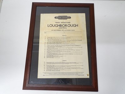 Lot 117 - A framed and glazed British Railways Train...