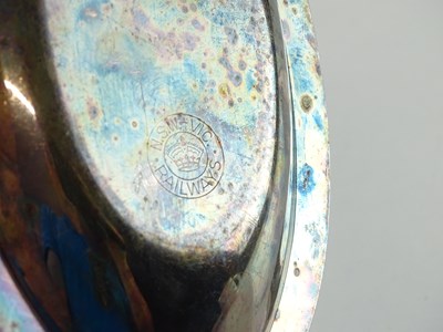 Lot 125 - A pair of 'bonbon' silver plate dishes (8" x 4....