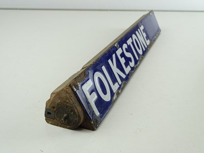 Lot 145 - A rotating enamelled destination plaque for...