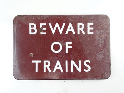 Lot 180 - A BR Midland Region flanged enamel sign...