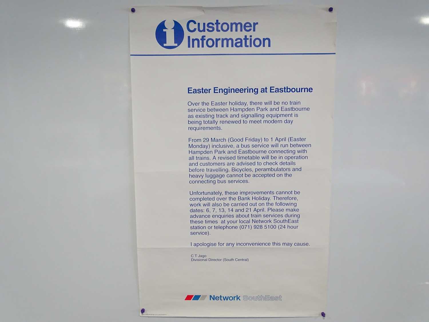 Lot 30 - A group of Network SouthEast Engineering Work...