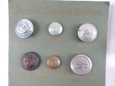 Lot 38 - A mixed group of Railway buttons and service...