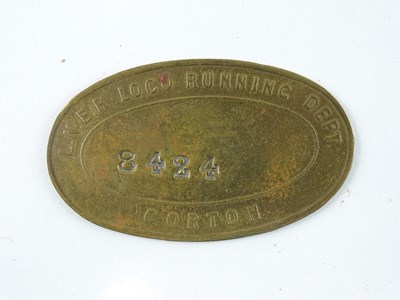 Lot 39 - A group of Railway related brass works plates...