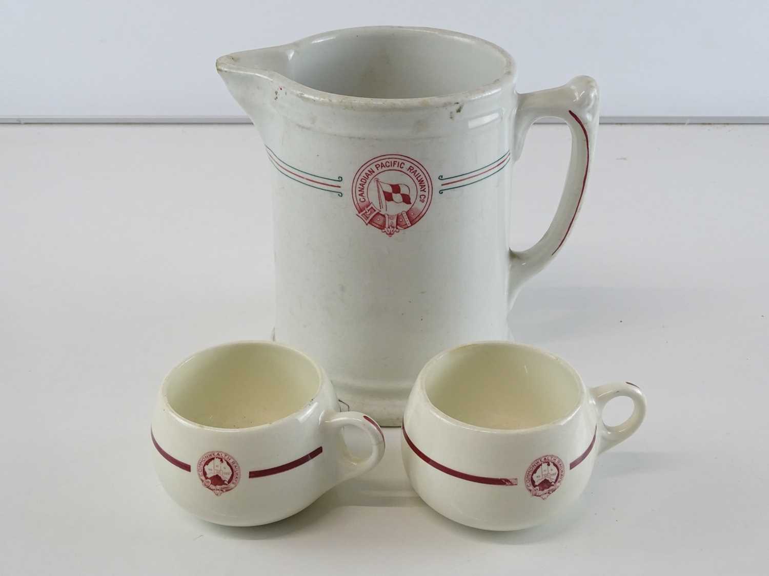 Lot 60 - A group of overseas railway ceramics...