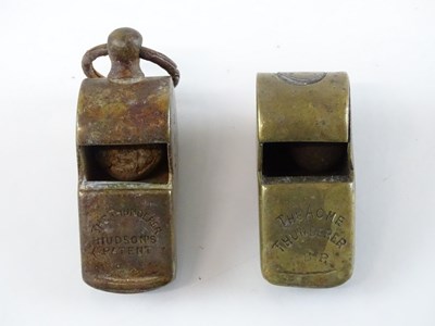 Lot 70 - A pair of brass Hudson's Patent Thunderer...
