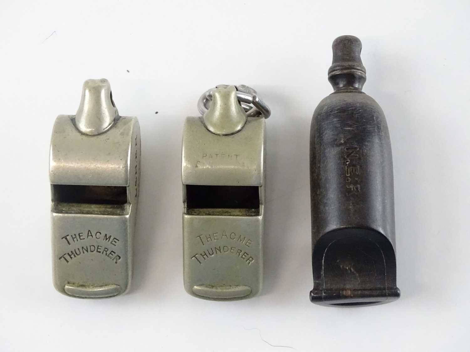 Lot 72 - A pair of Acme Thunderer whistles - both...