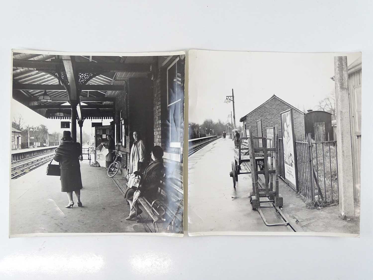 Lot 86 - A pair of period black/white (12" x 12.5")...