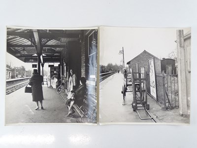Lot 86 - A pair of period black/white (12" x 12.5")...