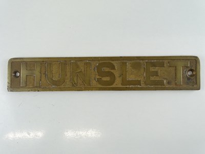 Lot 95 - A brass Hunslet diesel shunting locomotive...
