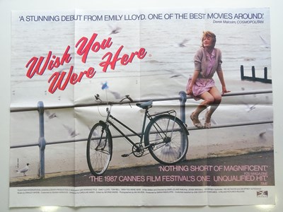 Lot 174 - WISH YOU WERE HERE (1987) - UK Quad Film...