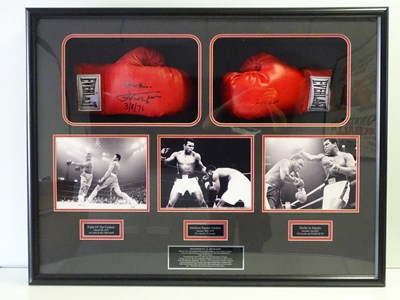 Lot 64 - A large framed and glazed display containing...
