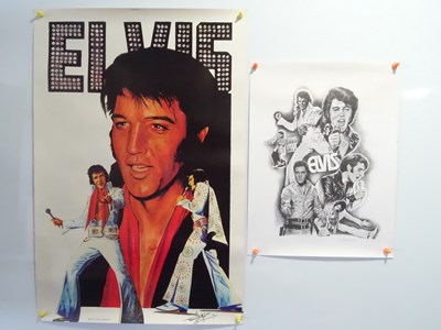 Lot 452 - A pair of poster prints featuring ELVIS both...