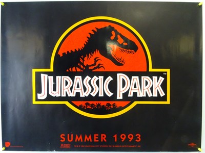 Lot 74 - JURASSIC PARK (1993) - British UK quad film...