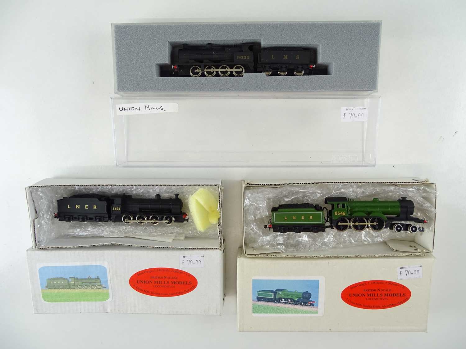 Lot 132 - A group of UNION MILLS N gauge steam...