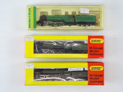 Lot 136 - A group of MINITRIX N gauge steam locomotives...