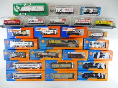 Lot 91 - A group of European Outline wagons by ROCO and...