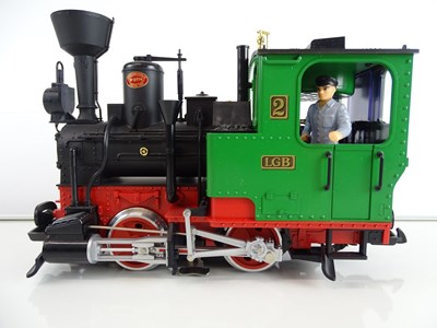 Lot 99 - An LGB G Scale 0-4-0 steam tank locomotive in...