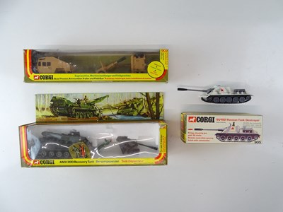 Lot 64 - A group of CORGI Military vehicles and tanks -...