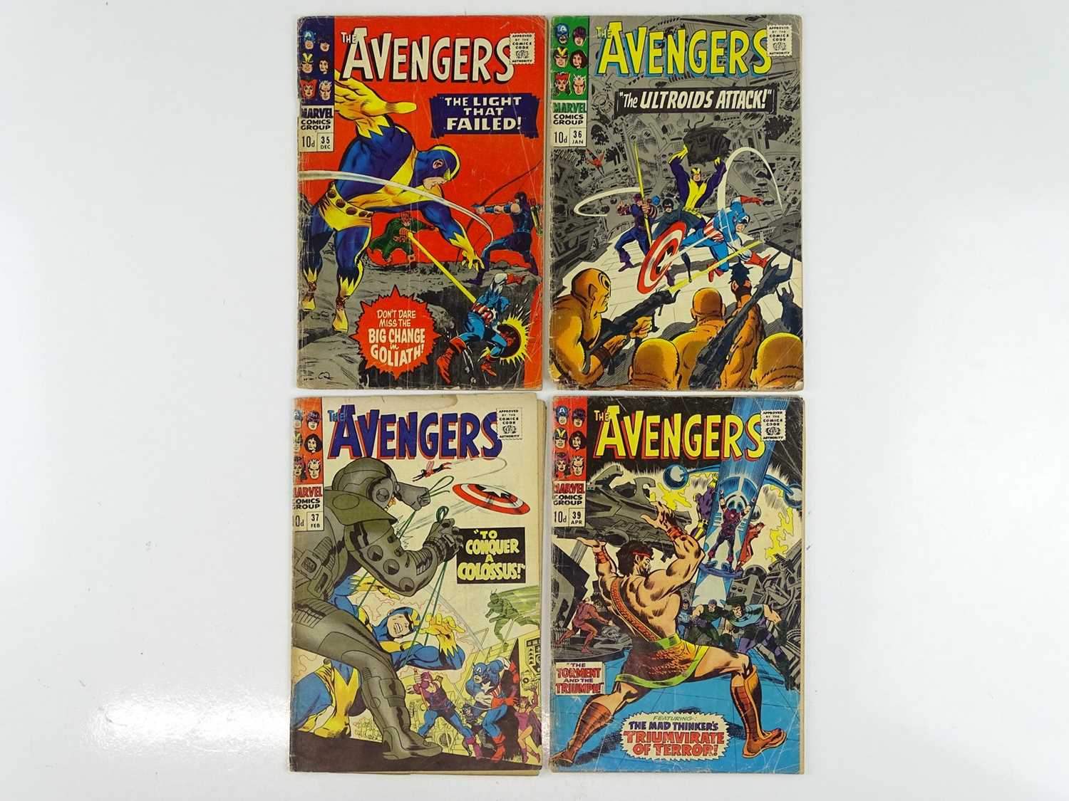 Lot 9 - AVENGERS #35, 36, 37, 39 - (4 in Lot) -...