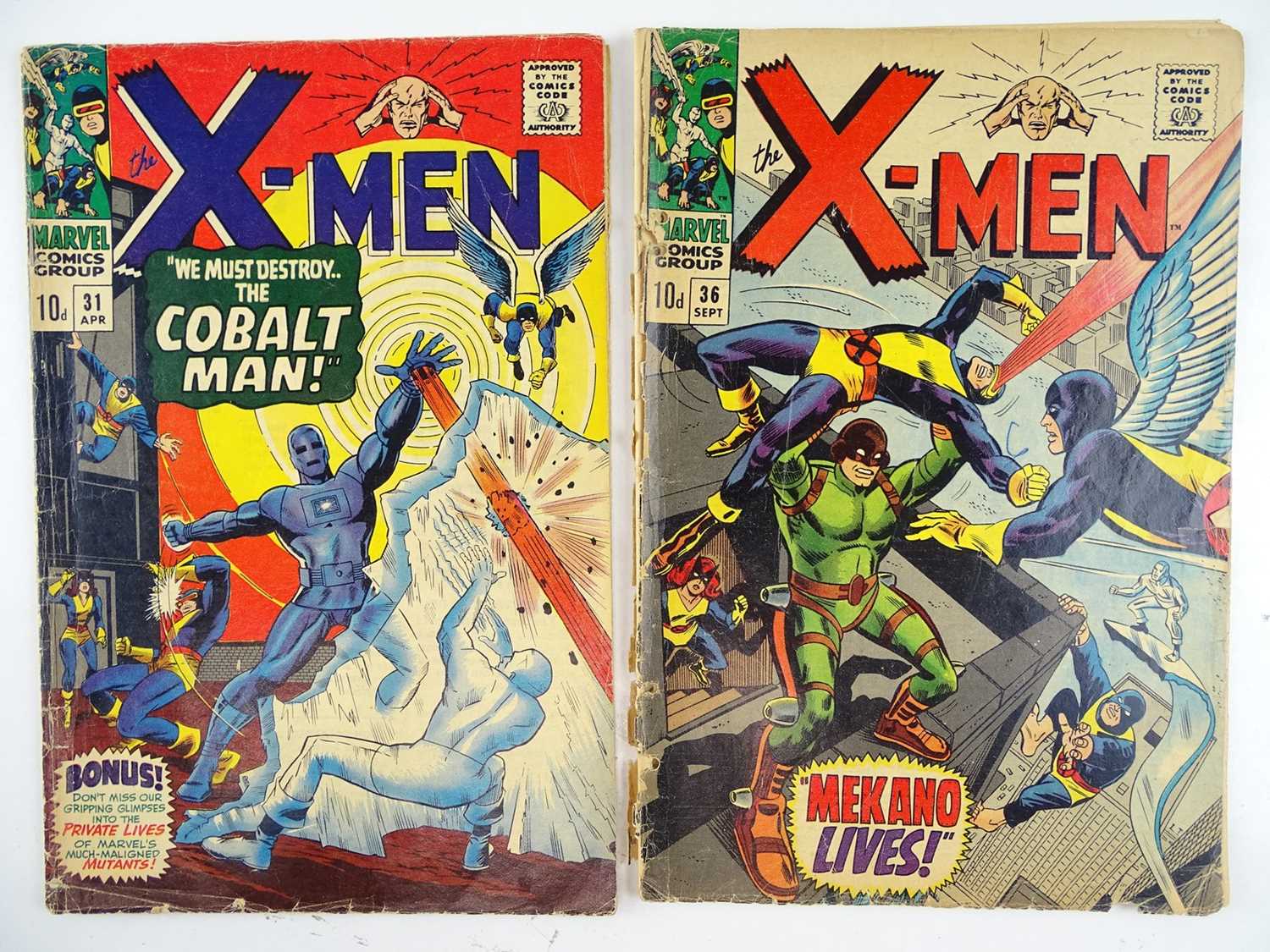 Lot 33 - X-MEN #31 & 36 - (2 in Lot) - (1967 - MARVEL -...