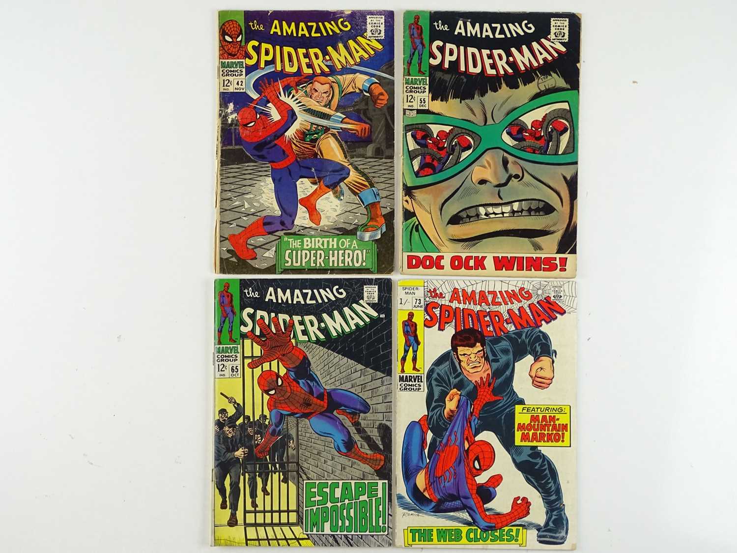 Lot 35 - AMAZING SPIDER-MAN #42, 55, 65, 73 - (4 in...